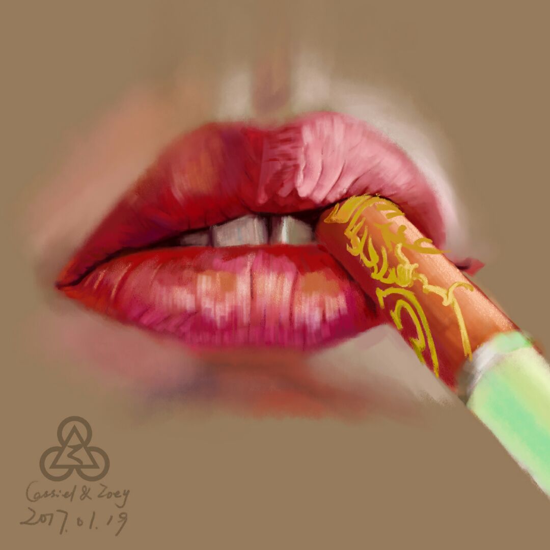 干燥的嘴唇绘画 第10步