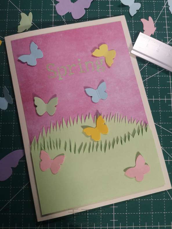 春天蝴蝶贺卡 039