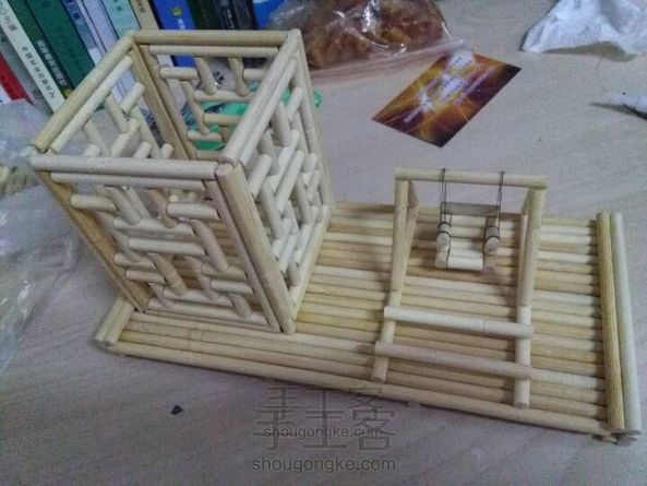 古风笔筒兼手机架兼秋千~