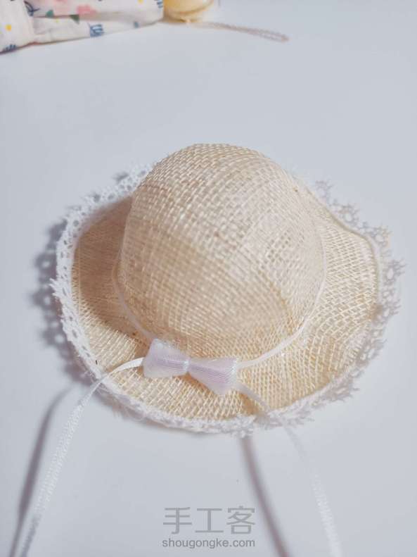帽子 bjd帽子 度假系列麻纱帽的制作