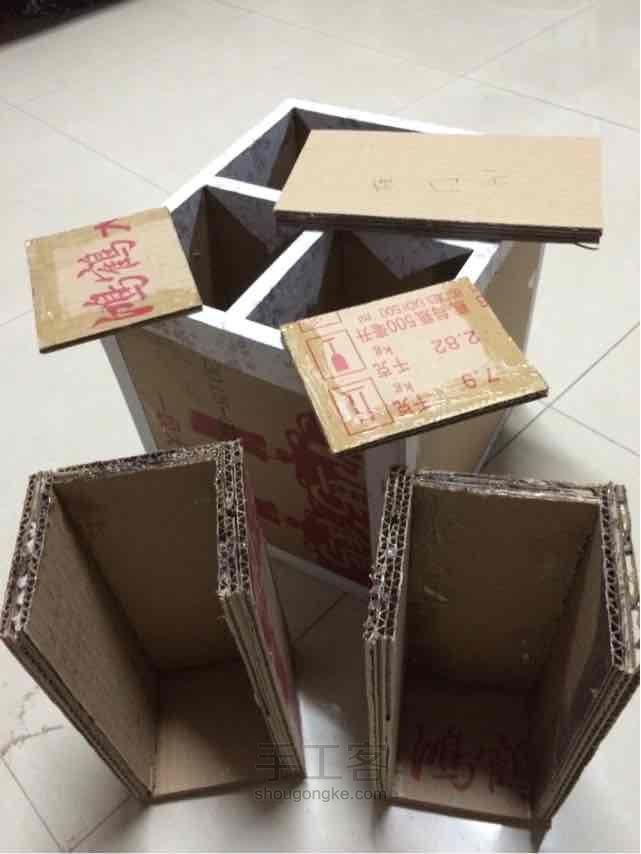 志峰工艺旧物改造 纸箱改造教程 第6步