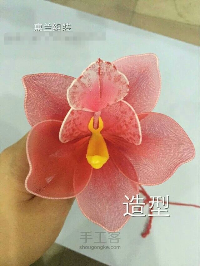 丝网花之蝴蝶兰 第8步