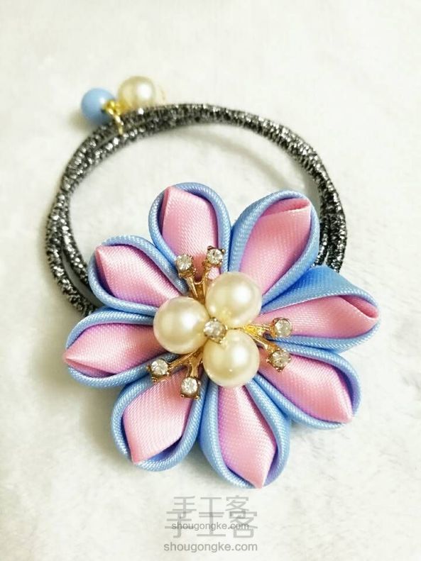 粉红与浅蓝,八瓣花