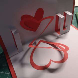 白色情人节立体贺卡 033