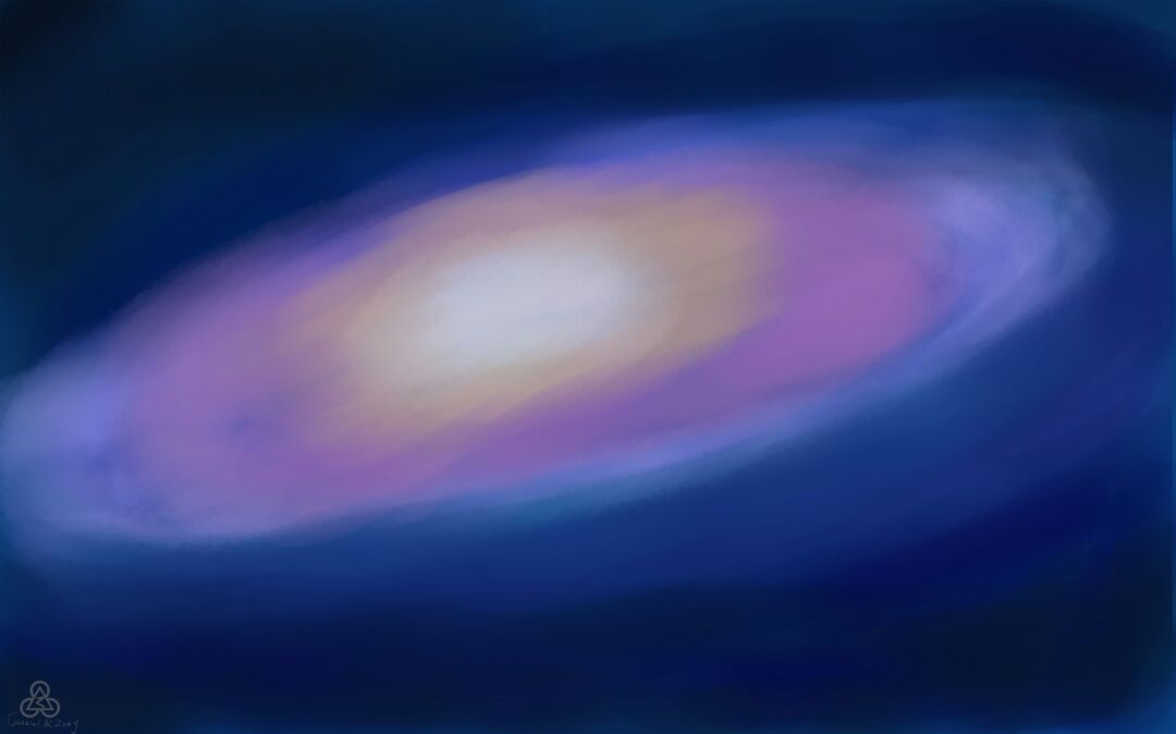 手绘璀璨星空之仙女座漩涡星云 第2步