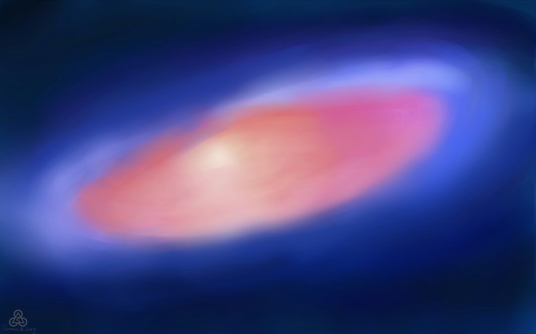 手绘璀璨星空之仙女座漩涡星云 第3步