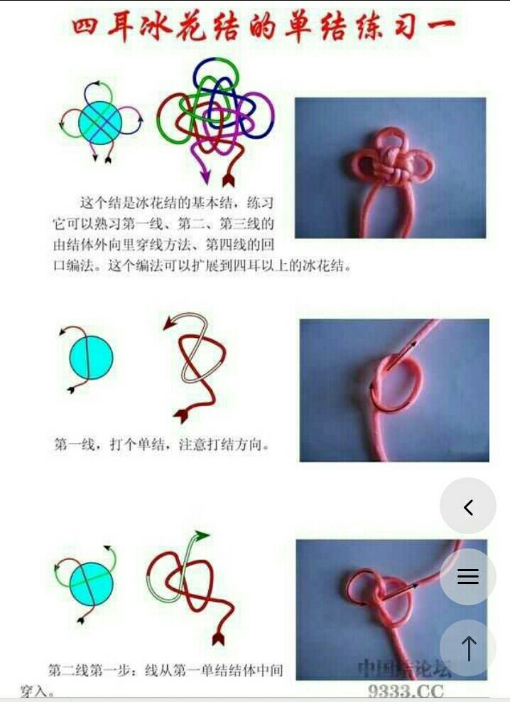 （转）冰花结的编织方法（冰花系列1） 第1步