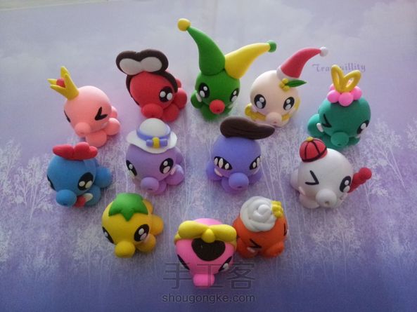 百变章鱼🐙超轻黏土制作教程