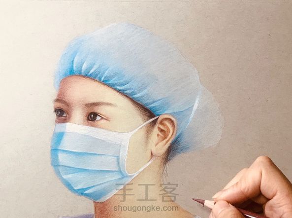 晓琳老师教你画超美医护天使,致敬所有一线的防疫战士