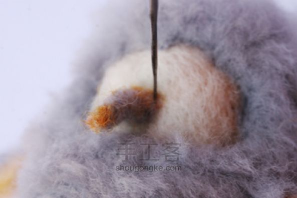 DIY羊毛毡猫头鹰玩偶手工教程 第23步