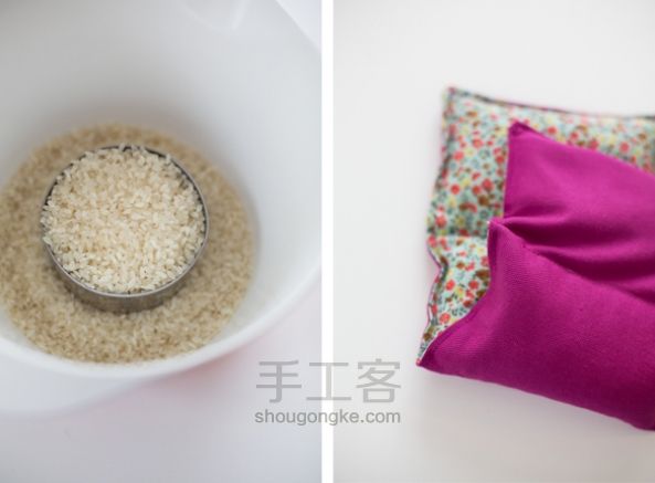DIY碎花布袋暖宝宝手工教程 第5步