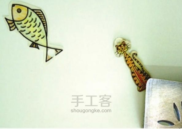 可爱的猫咪手机链 教程  第5步