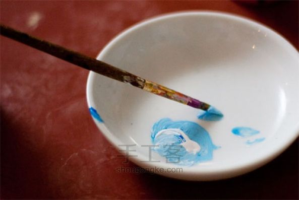 手绘陶瓷杯陶瓷盘教程 第8步