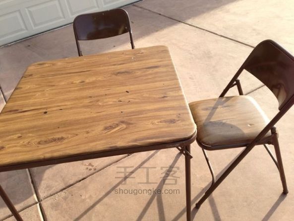 【碎花情结】旧桌椅大改造 教程 第1步