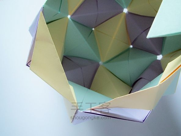 组合折纸の立体纸球 第34步