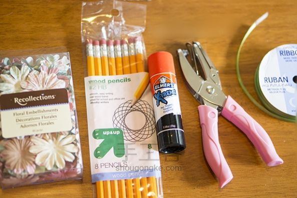 绽放在笔端的鲜花，diy铅笔花教程 第1步