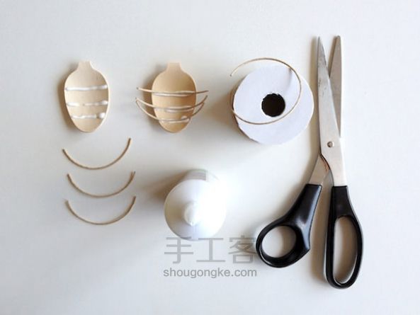 用木勺子做昆虫玩具 第8步