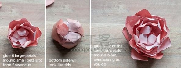 手工diy牡丹纸花教程 第3步