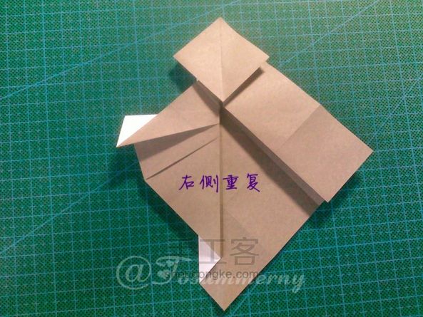 【天の折馆】兔八哥折纸实拍教程 第14步