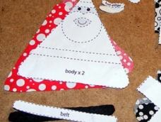 可爱的圣诞老人和企鹅玩偶挂件缝制教程 含DIY纸样