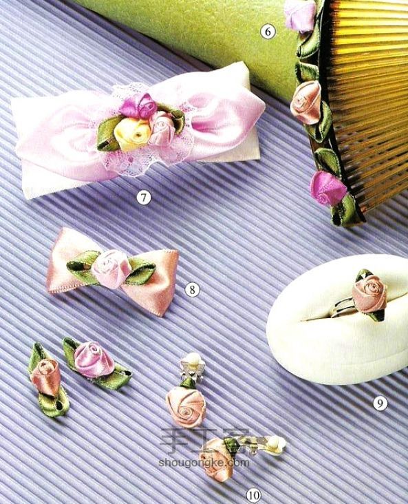 手工制作玫瑰花头花DIY教程 第2步