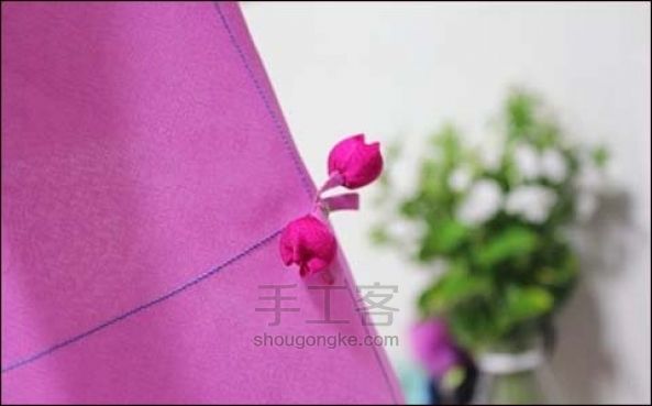 布艺郁金香手工DIY教程 简单布花的做法教程 第1步