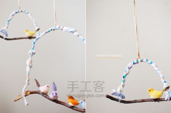 鸟儿家居装饰挂件DIY图解 手工教程 第1步