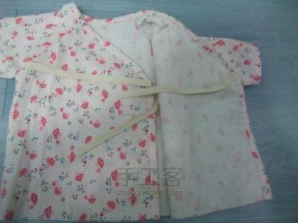 手工做宝宝衣 新生儿礼物之婴儿衣的做法 第9步