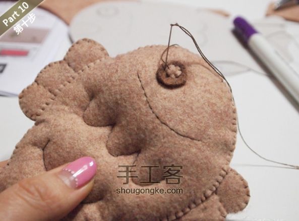 DIY卡哇伊和风鲤鱼公仔 第10步