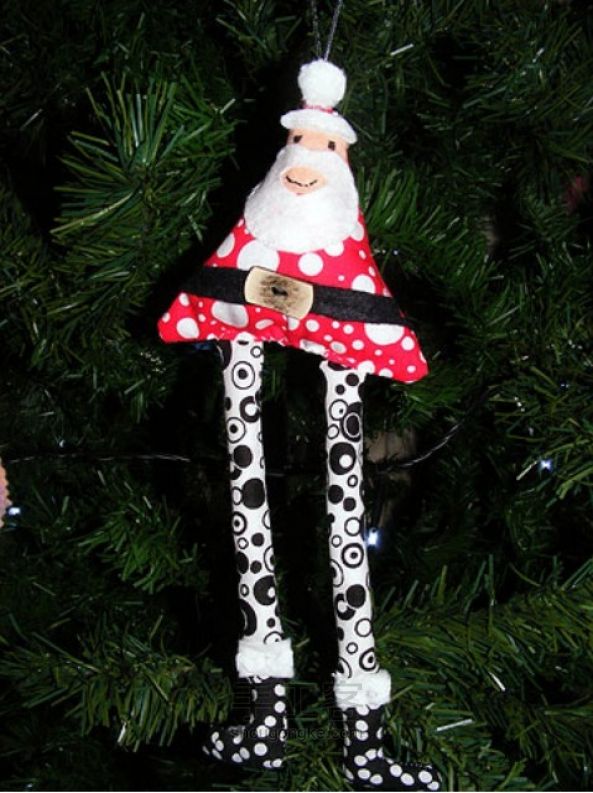 可爱的圣诞老人和企鹅玩偶挂件缝制教程 含DIY纸样 第1步