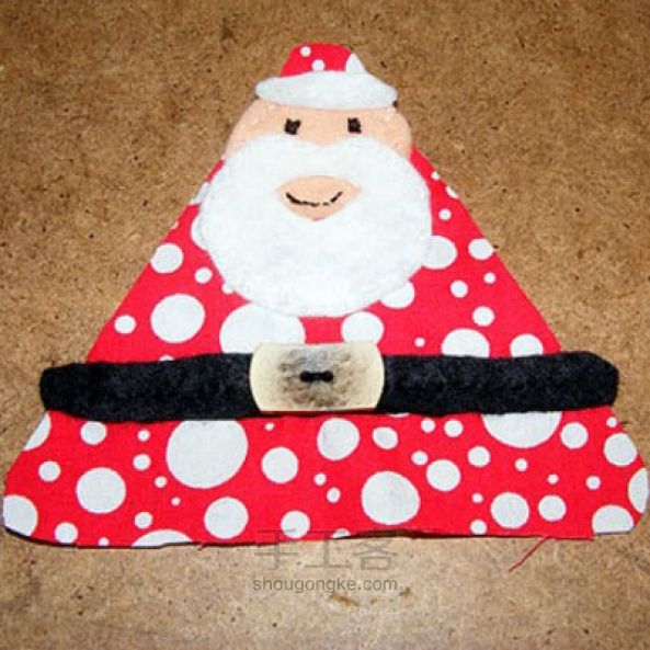 可爱的圣诞老人和企鹅玩偶挂件缝制教程 含DIY纸样 第3步