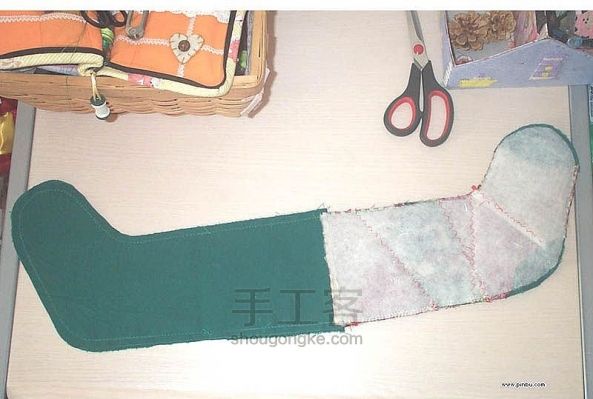 DIY圣诞袜制作过程实录 第13步