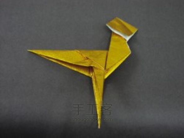 动物折纸教程大全之大公鸡折纸图解 第12步