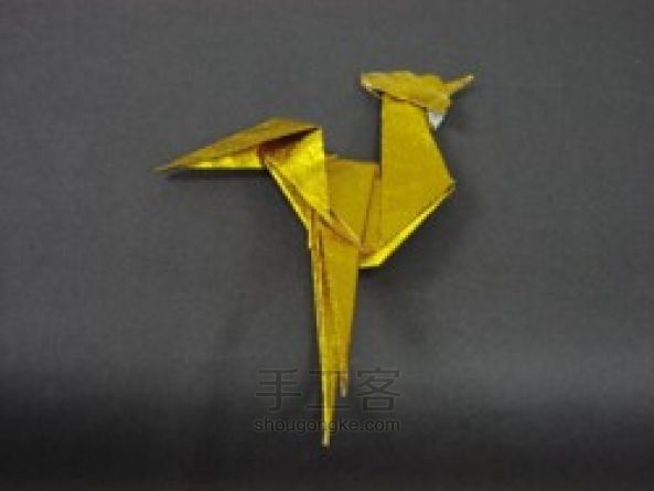 动物折纸教程大全之大公鸡折纸图解 第19步