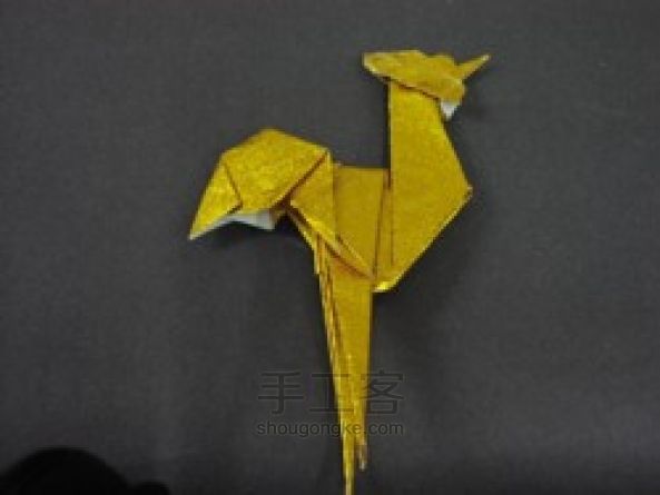 动物折纸教程大全之大公鸡折纸图解 第21步