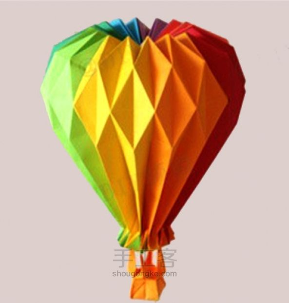 折纸热汽球图解教程 第1步
