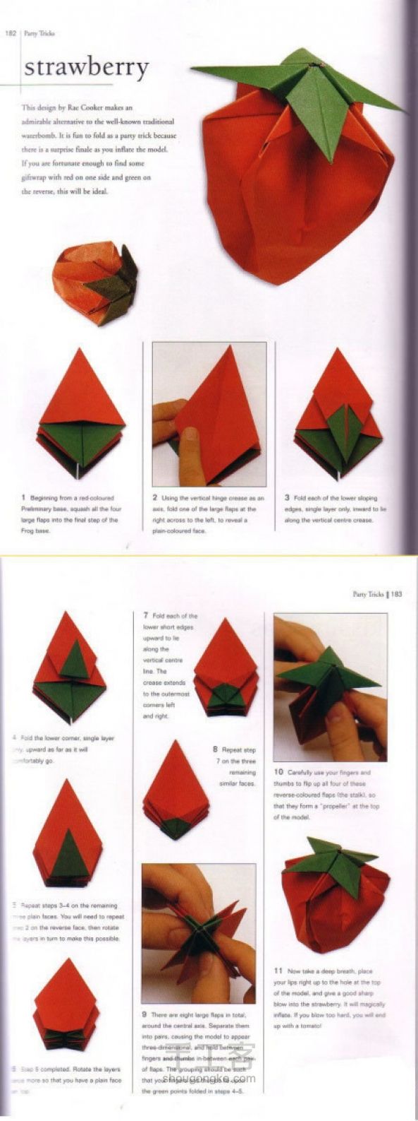 小貘可爱的草莓折纸教程 第2步
