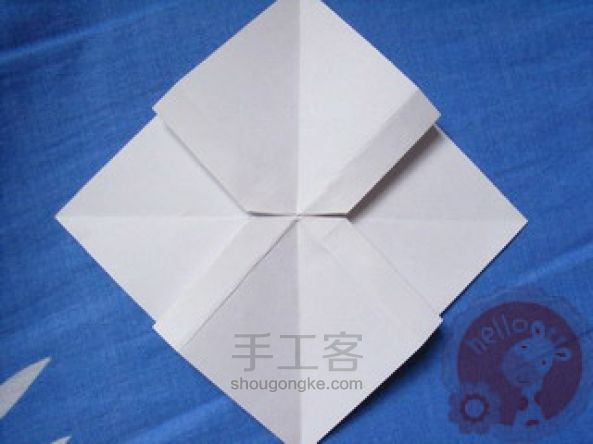 蝴蝶结的折法 蝴蝶结折纸详细教程 第8步