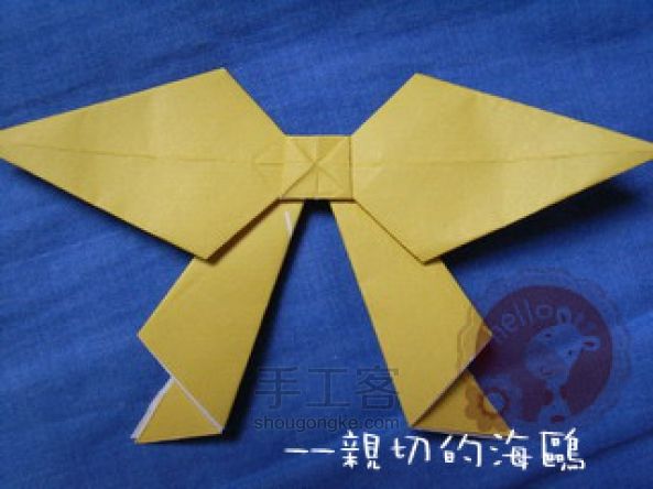 蝴蝶结的折法 蝴蝶结折纸详细教程 第15步