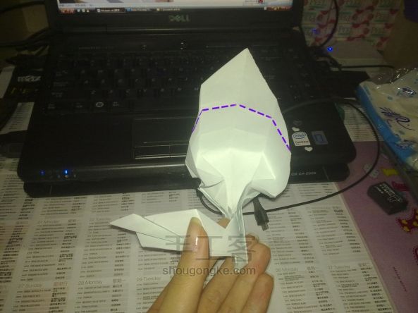 原版方块猫折纸教程 方块猫DIY图解 第35步
