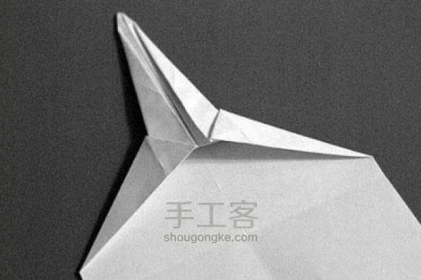 纸飞机的折法 一款复杂的战斗机折纸DIY图解 第9步