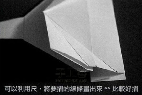 纸飞机的折法 一款复杂的战斗机折纸DIY图解 第14步