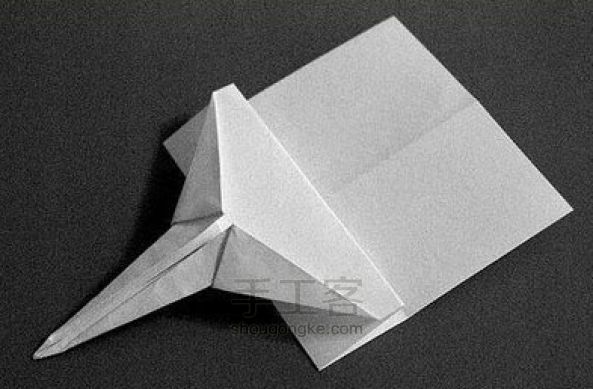 纸飞机的折法 一款复杂的战斗机折纸DIY图解 第11步