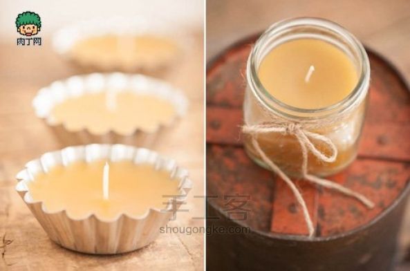 香氛蜡烛可爱小蜂蜡DIY制作方法 第6步