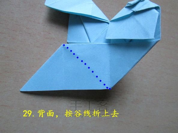 百合心折纸教程 第30步