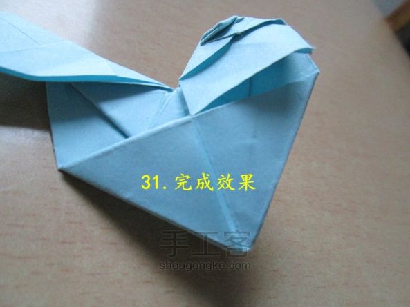 百合心折纸教程 第32步