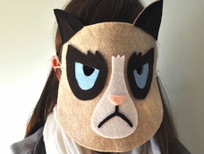 手工diy“愤怒的猫”面具