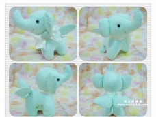 可爱的布艺天使小象，做一个送给宝宝，宝宝肯定会很喜欢的。
