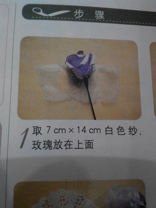 十全十美淡紫玫瑰 第1步