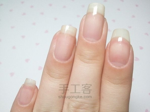多彩帆布球鞋造型美甲DIY 第2步